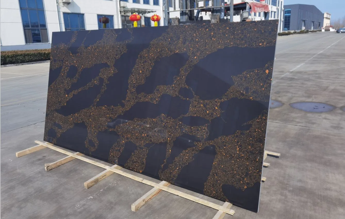 Quartz Stone Calacatta Black 6873