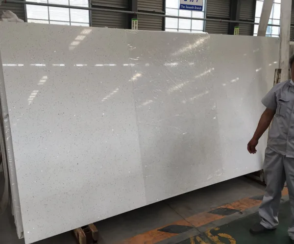 Quartz stone diamond white