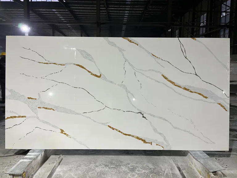 Horiozn Group Launch Quartz Stone Calacatta Gold New Design 71305