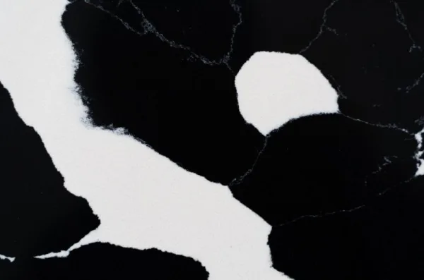 quartz stone calacatta black 6037 detail