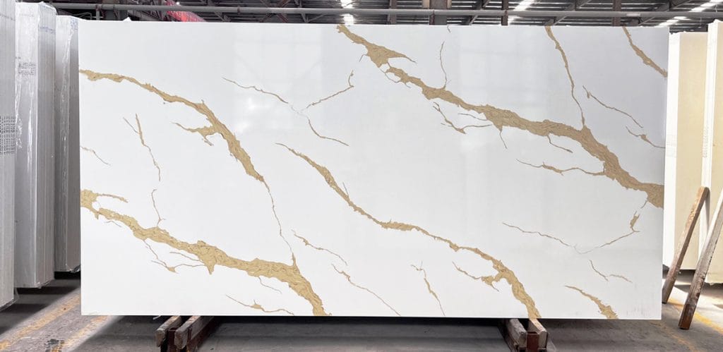 quartz stone slab calacatta countertop gold 5