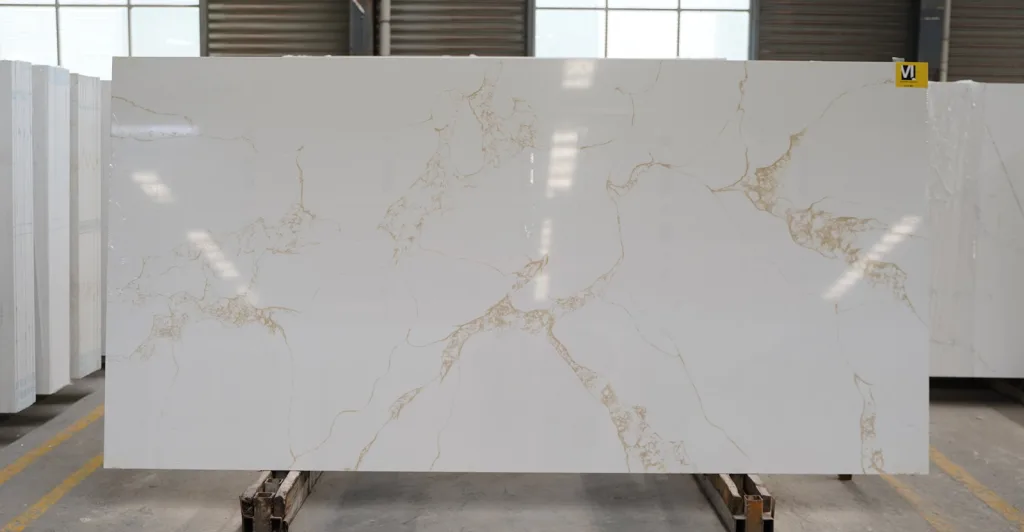 quartz stone calacatta gold 8034