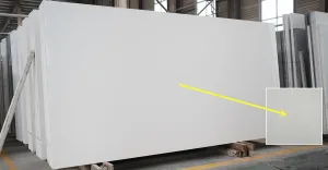 quartz stone fine grain snow white