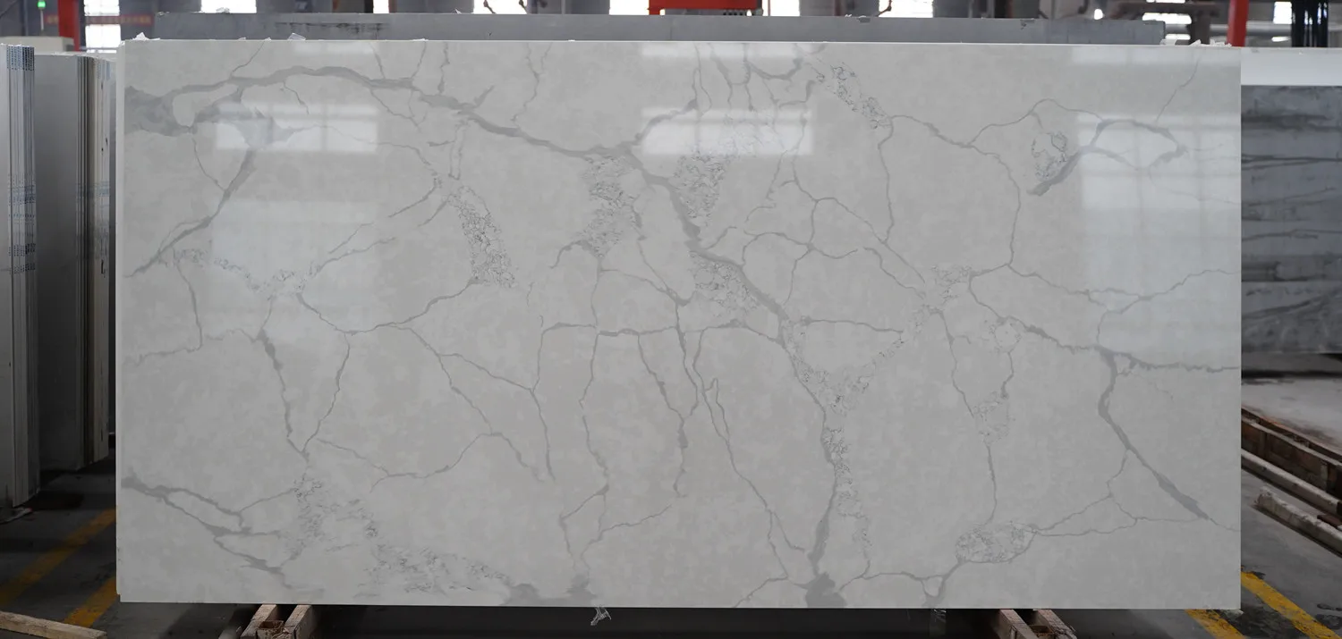 quartz stone unique pattern slab for kitchen countertops