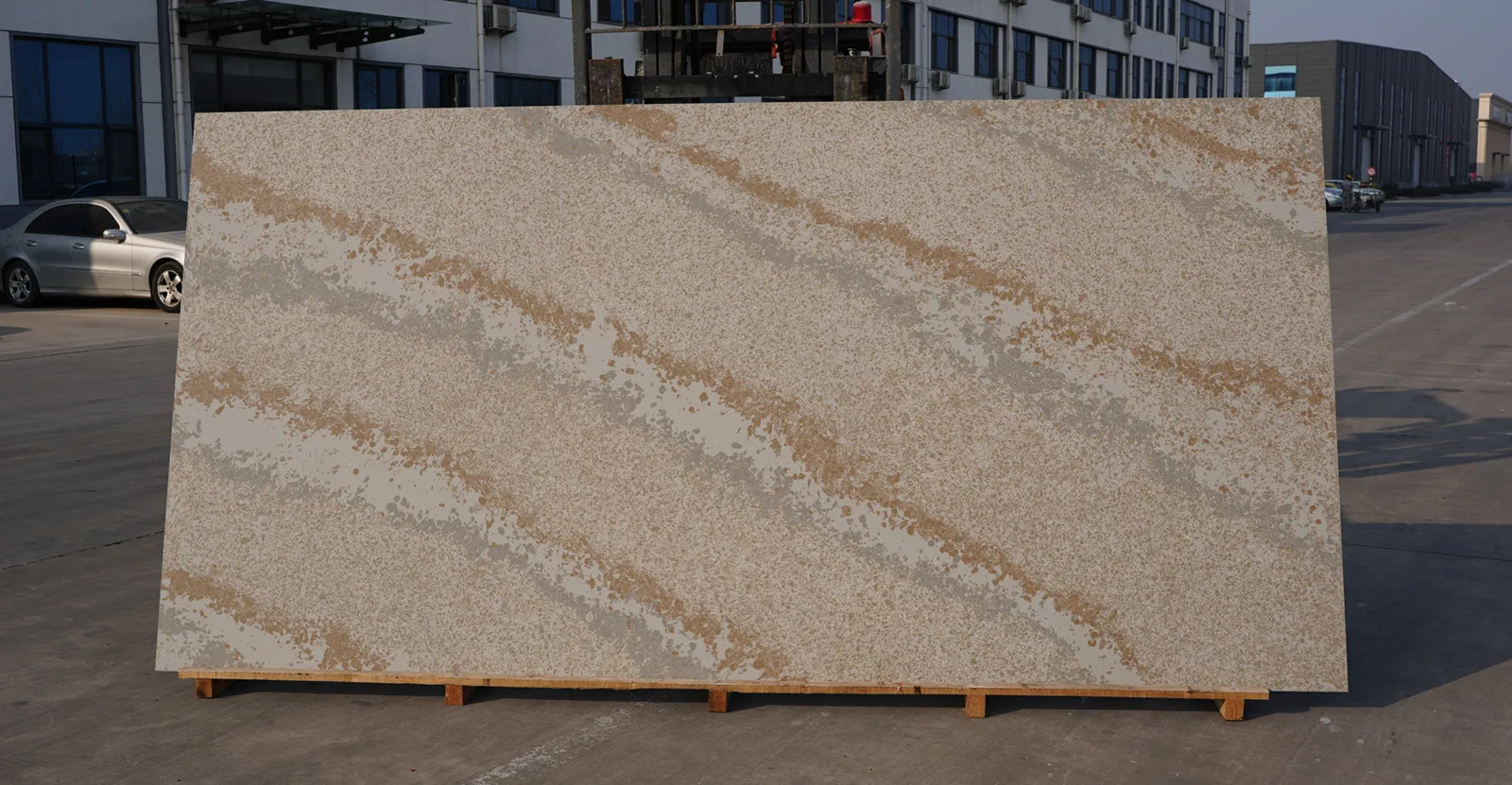 quartz stone unique pattern slab for kitchen countertops