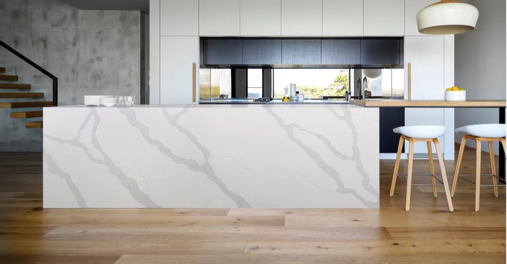 horizon quartz calacatta white countertop