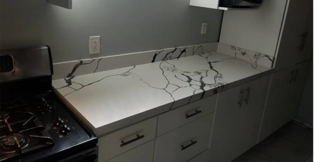 quartz stone countertop made from calacatta 1009