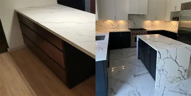 quartz countertop and sintered countertop