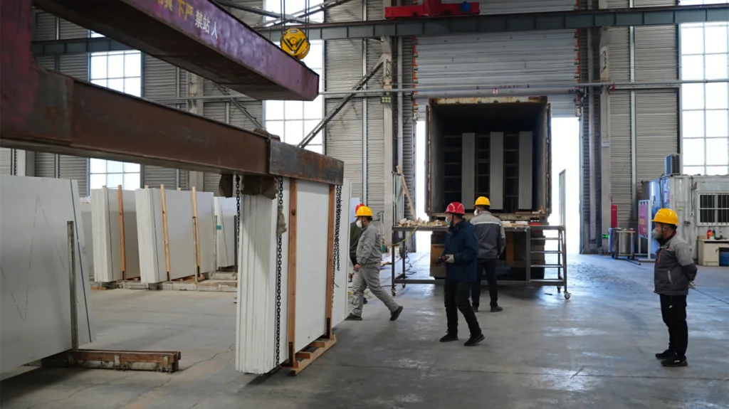 quartz stone slabs load