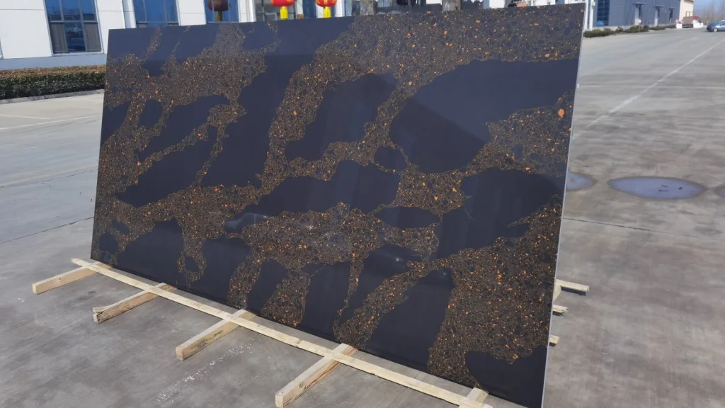 Calacatta Black Gold Veins - Horizon Quartz