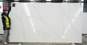 Super Jumbo 3.5x2m Quartz Calacatta 0012 Gold Horizon Stone