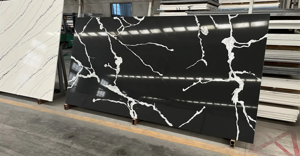 quartz calacatta black 6106 new design