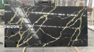 Quartz Stone Calacatta 6719 Black Gold