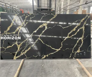 Quartz Stone Calacatta 6719 Black Gold Horizon
