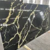 Quartz Stone Calacatta 6719 Black Gold Slabs Quartz Stone Calacatta 6719 Black Gold Slabs