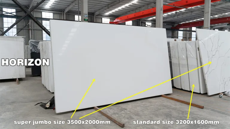 Quartz Stone Slab Super Jumbo Size And Standard Size Compare – Horizon Quartz