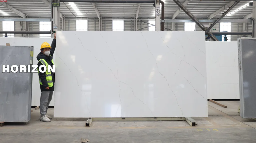 Super Jumbo Size Quartz Calacatta Slab 350x200cm - Horizon Quartz