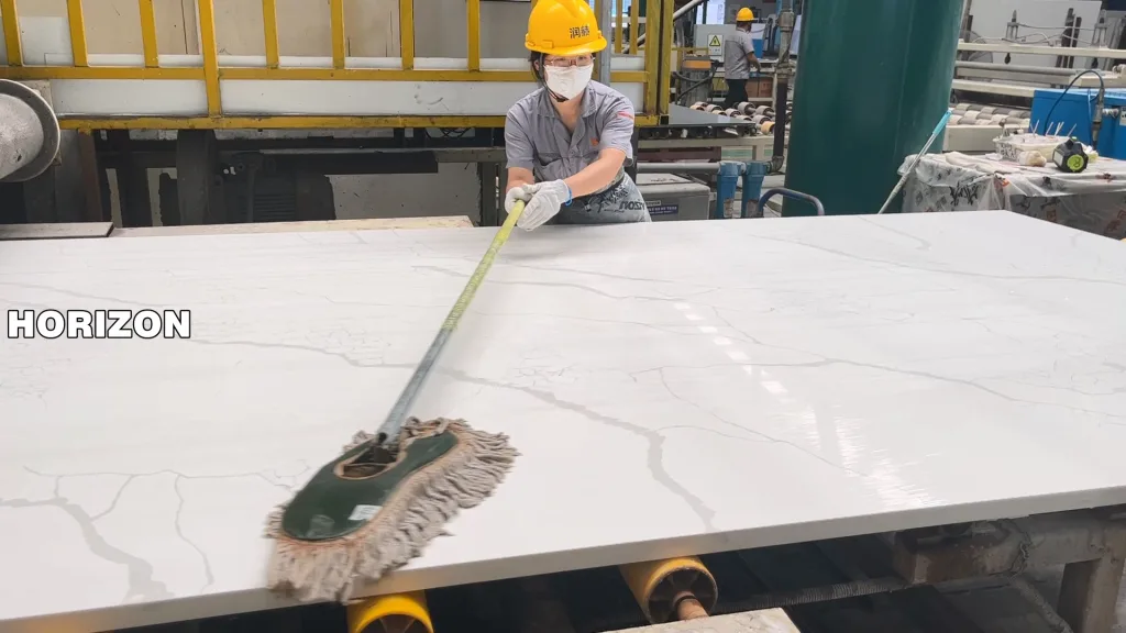 Real Scene Quartz Slabs Production Finished